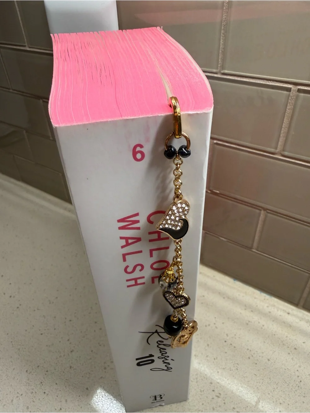 Handcrafted Bookmark with Charms